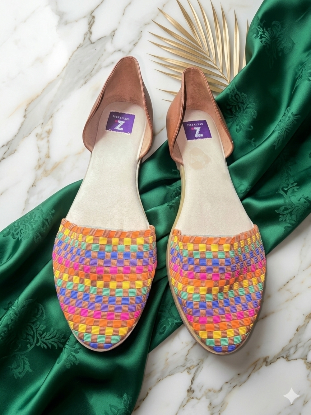 Colorwave Woven D'Orsay Flats - Multicolor